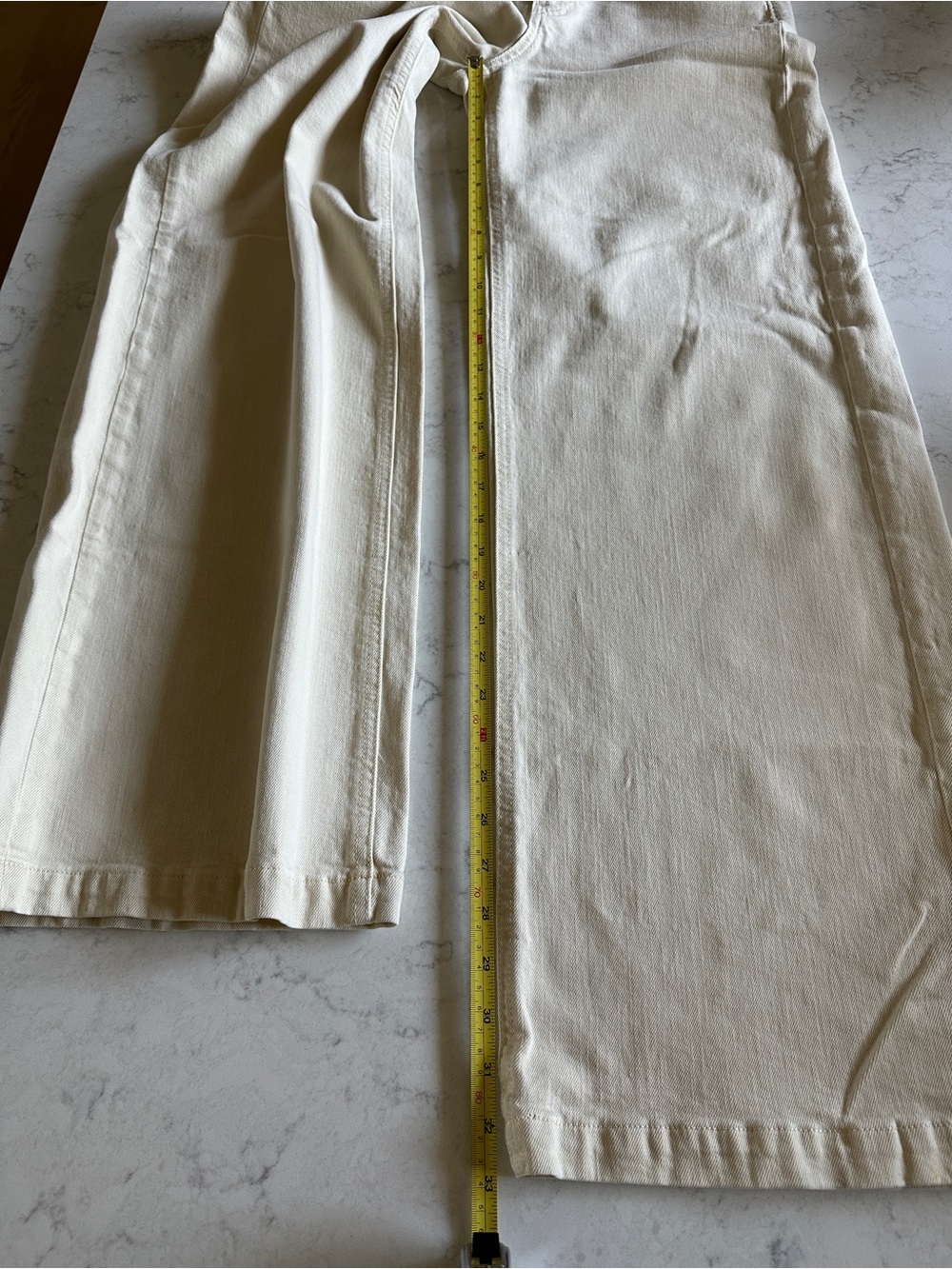 GAP Wide Leg High-Rise Jeans in Cream size 28/6 Long - Picture 8 of 10